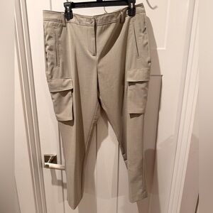 Woman’s Cargo Dress Pants in Light Beige